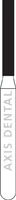 NTI Diamond Bur, FG, Medium Grit, Flat End Cylinder, #837-012, 1.2 mm Diameter, 8.0 mm Length, Gray, 5/Pkg, M837-012