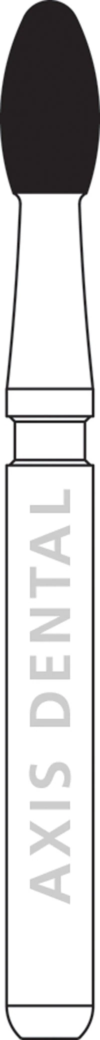 NTI Trimming & Finishing Carbide Bur, Football, #7406-UF, 30 Flute, Ultrafine White, FG, 1.8 mm, 5/Pkg, H379-018UF