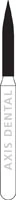 NTI Super Coarse FG Diamond Bur, Flame, #862-012, 1.2 mm Diameter, 8.0 mm Length, 5/Pkg, SC862-012