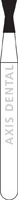 NTI Diamond Bur, FG, Inverted Cone with Collar, # M806, 1.4 mm, Medium Grit, Gray, 5/Pk, M806-014