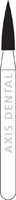 NTI® FG Diamond Bur, Coarse, Flame, Green, #860-014 / C860-014, 1.4 mm Diameter, 5.0 mm Length, 5/Pkg