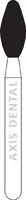 NTI Diamond Bur, FG, Football, #F369, 2.5 mm, Fine, Red, 5/Pk, F369-025