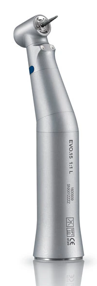 Bien-Air EVO.15 Classic E-Type Contra Angle 1:1L Low Speed Electric Handpiece, Push Button, Fiber Optic, 1600939-001