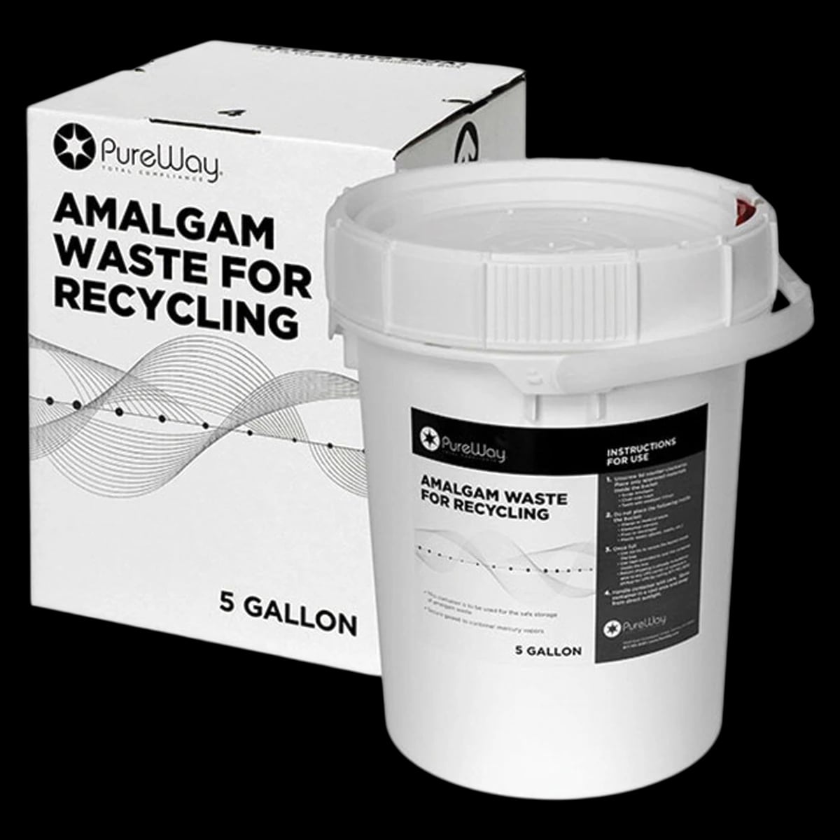 PureWay Amalgam Waste Recycling System, 5 Gallon Bucket with Return Shipping