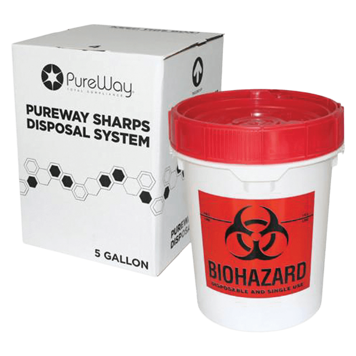 PureWay Sharps Collection Systems - 5 Gallon Mail-Back Disposal System, 40005