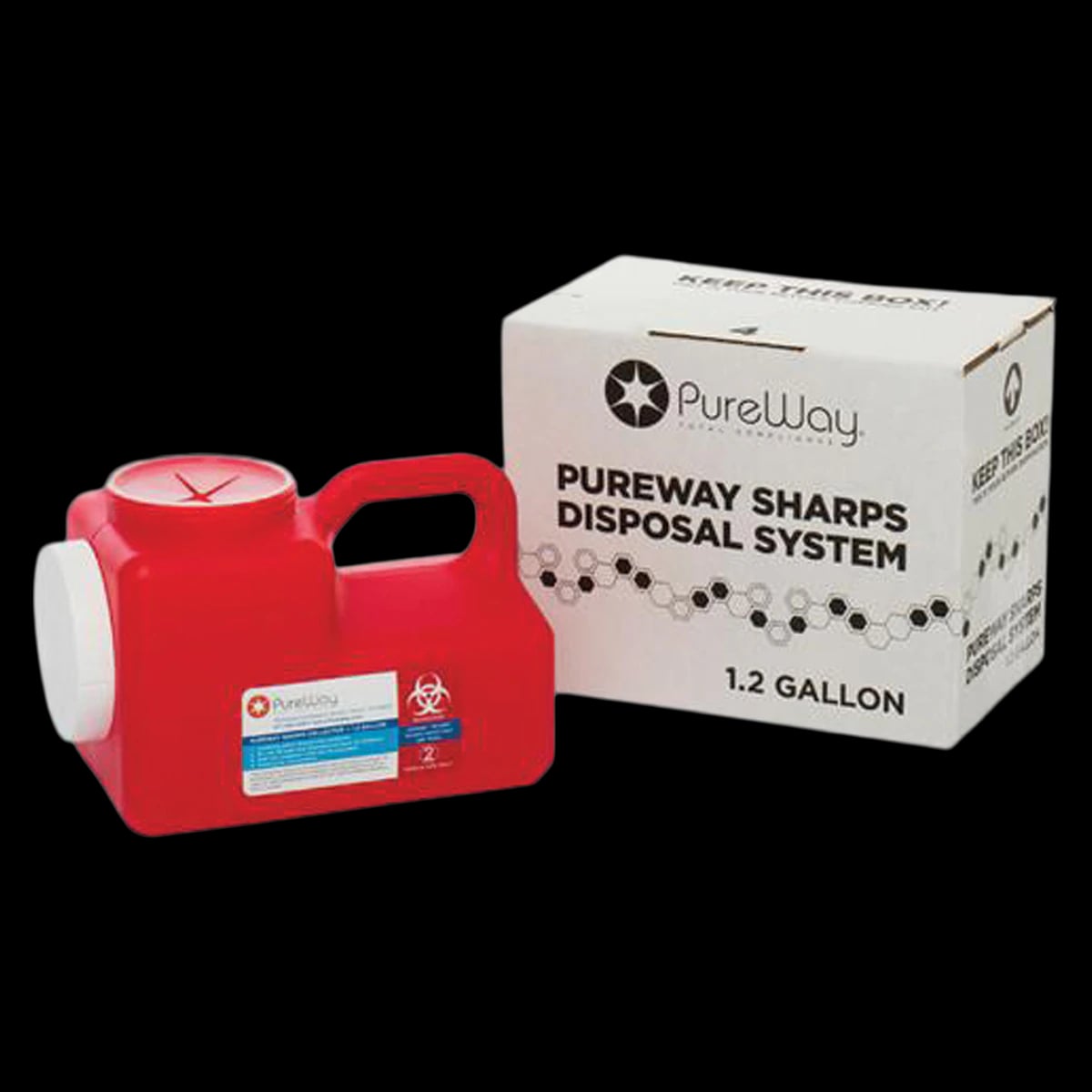 PureWay Sharps Single Systems - 1.2 Gallon Mailback Kit, 40001