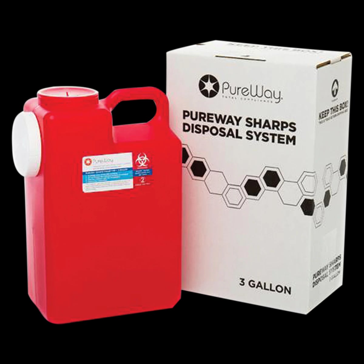 PureWay Sharps Single Systems - 3 Gallon Mailback Kit, 40003