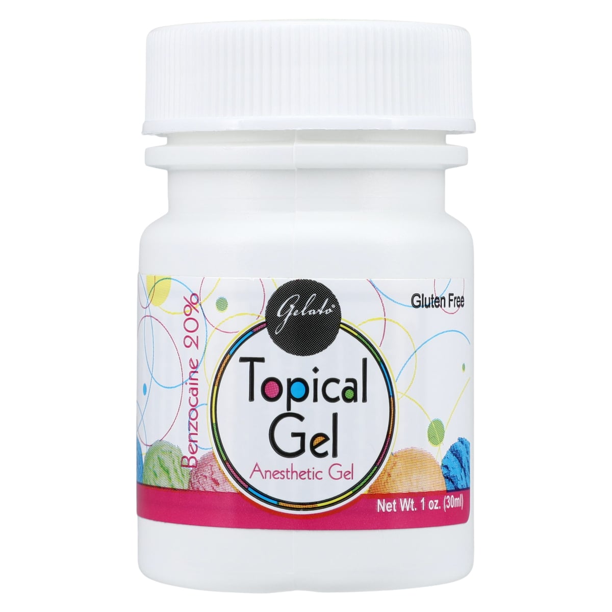 Gelato Topical Anesthetic Gel, 20% Benzocaine, Mint, 1 oz Jar, 03-02819