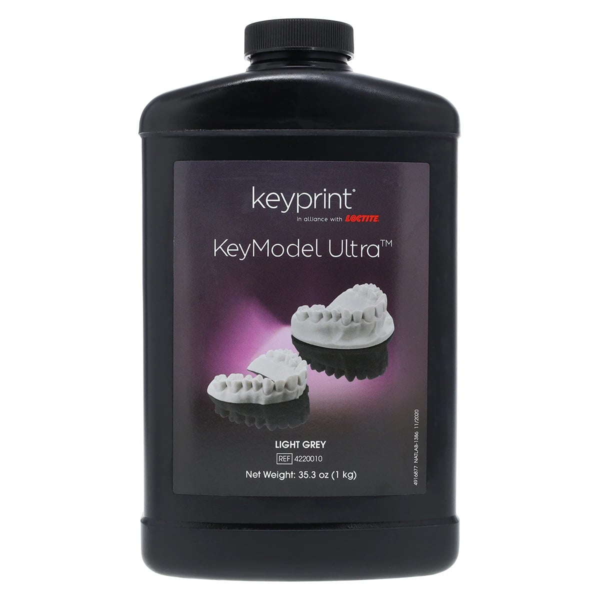 KeyModel Ultra Light Grey 3D Printing Resin, 1 kg Bottle, 4220010