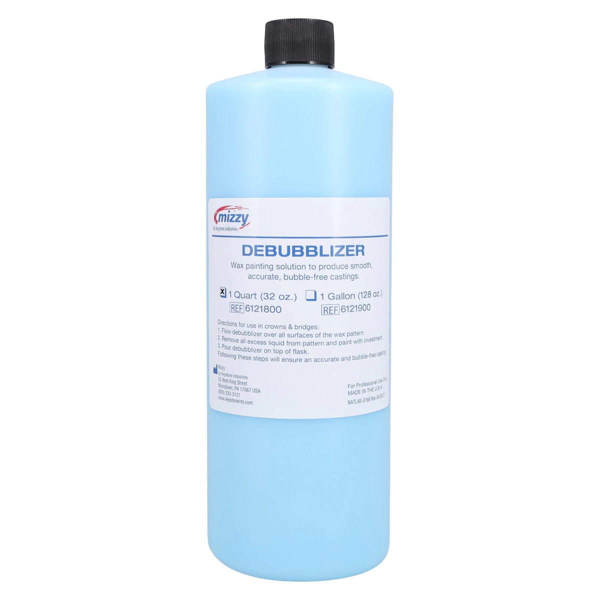 Mizzy Blue Debubblizer, 32 oz Bottle, 1/Pk, 6121800