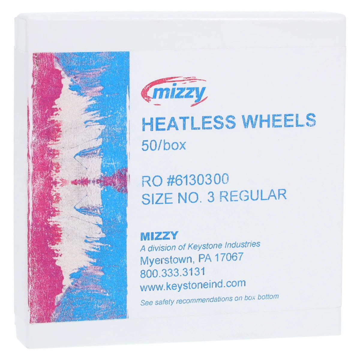 Mizzy Heatless Wheels #3 Regular, Gray, 50/Box, 1900120