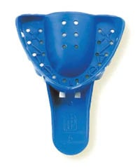Tray Aways® #5 Perforated Disposable Impression Trays, Small Upper, Blue, 12/Pack, 0921886