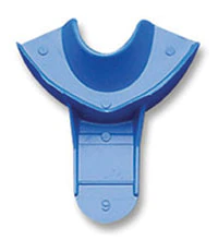 Tray Aways® Disposable Solid Impression Trays, Lower Anterior, #9, Blue, 12/Pack, 0921892