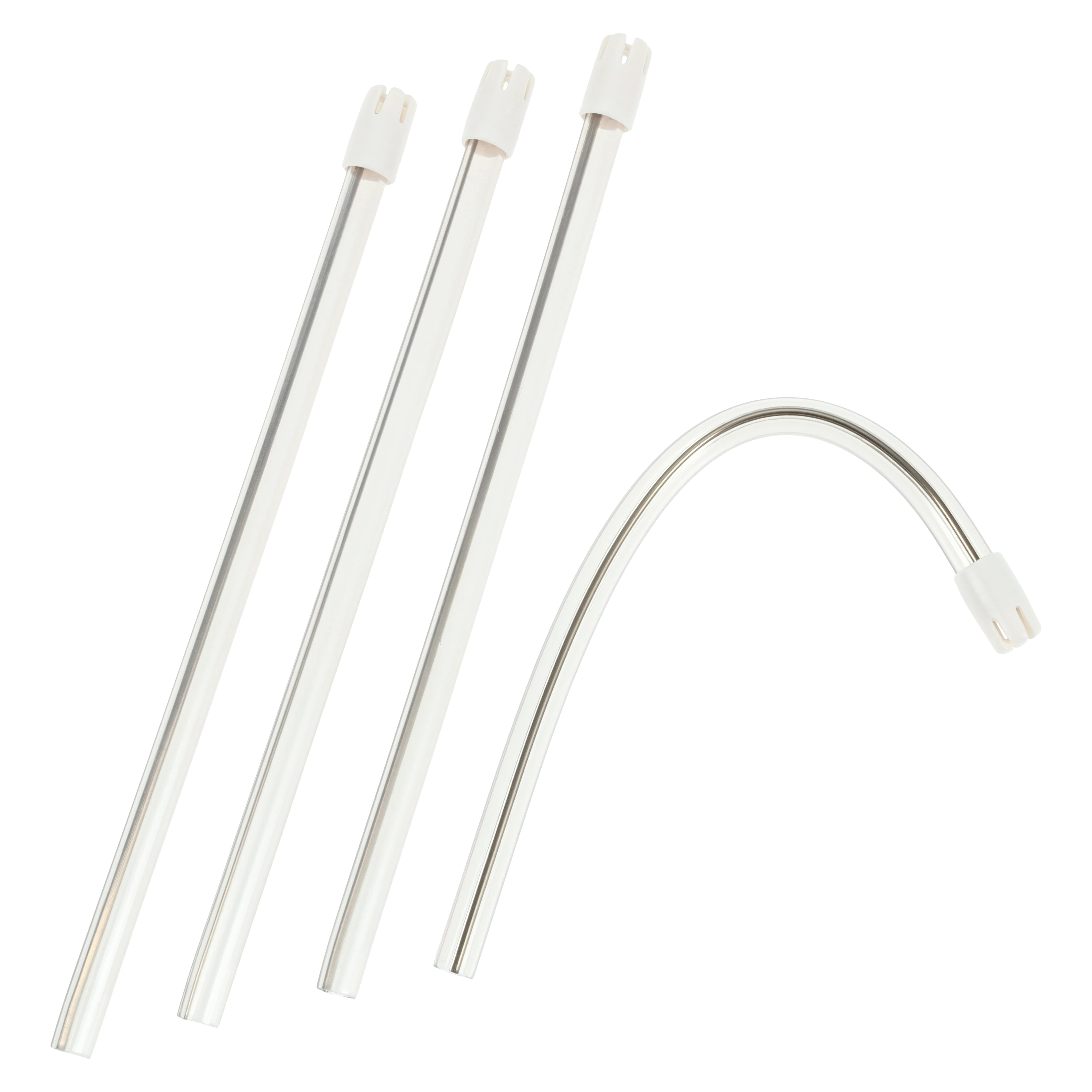 Flexo Disposable Saliva Ejectors, Plastic, Fixed Tips, Clear with White Tip, 100/Pk, 1662215