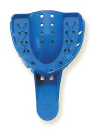 Tray Aways® #3 Perforated Disposable Impression Trays, Medium Upper, Blue, 12/Pack, 0921885