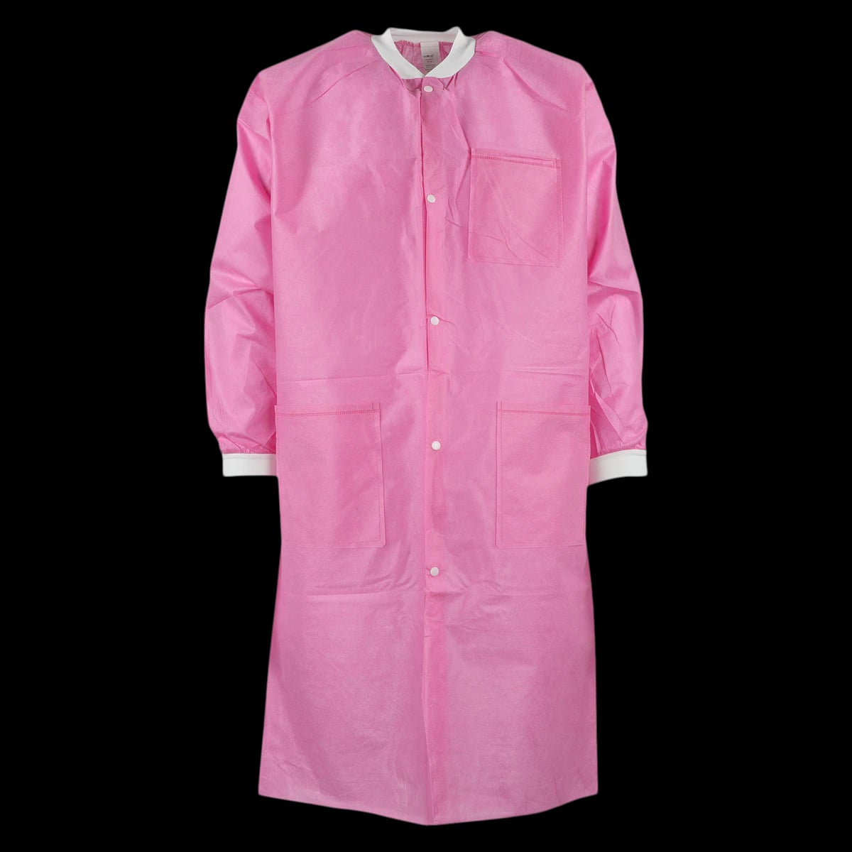 Extra-Safe Raspberry Lab Coat, X-Large, AAMI Level 3, Fluid Resistant, Latex-Free, Knee Length, 10/Pk, 3660RBXL