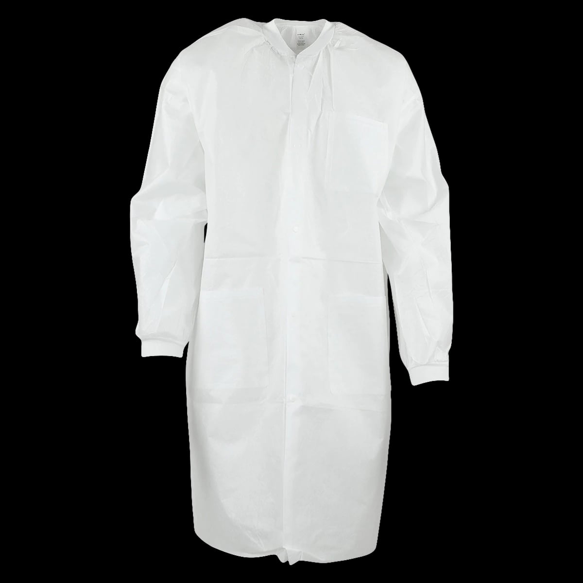 ValuMax Extra-Safe Lab Coat, White, Knit Collar & Cuffs, Medium, AAMI Level 3, Latex-Free, 10/Pack, 3660WHM-K