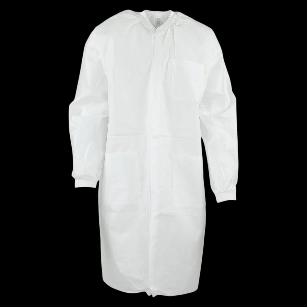 ValuMax Extra-Safe Lab Coat, White, X-Large, Knee Length, Knit Collar & Cuffs, Snap Front, AAMI Level 3, 10/Pack, 3660WHXL-K