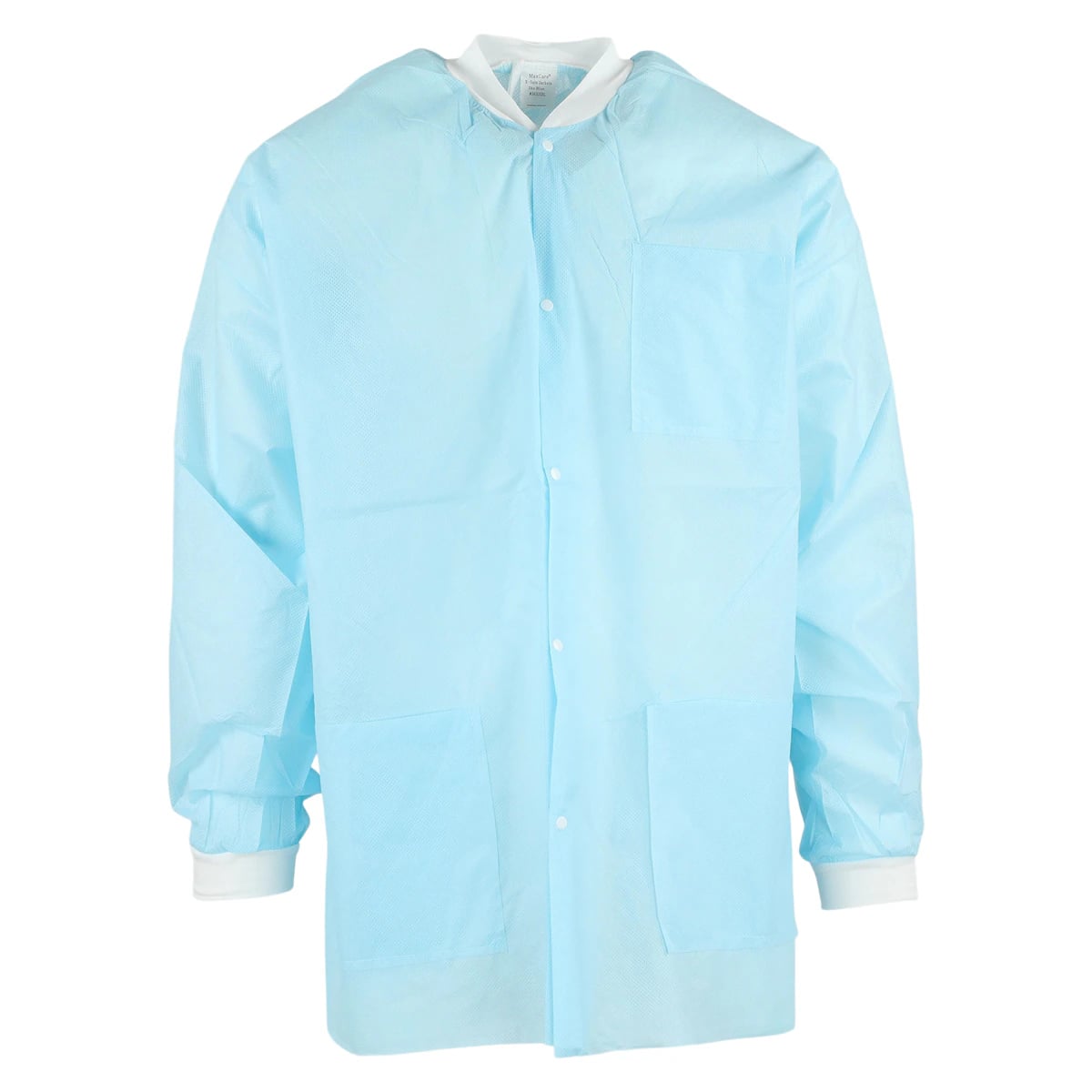Extra-Safe Lab Jacket, Sky Blue, X-Large, AAMI Level 3, Latex-Free, Fluid Resistant, 10/Pk, 3630SBXL