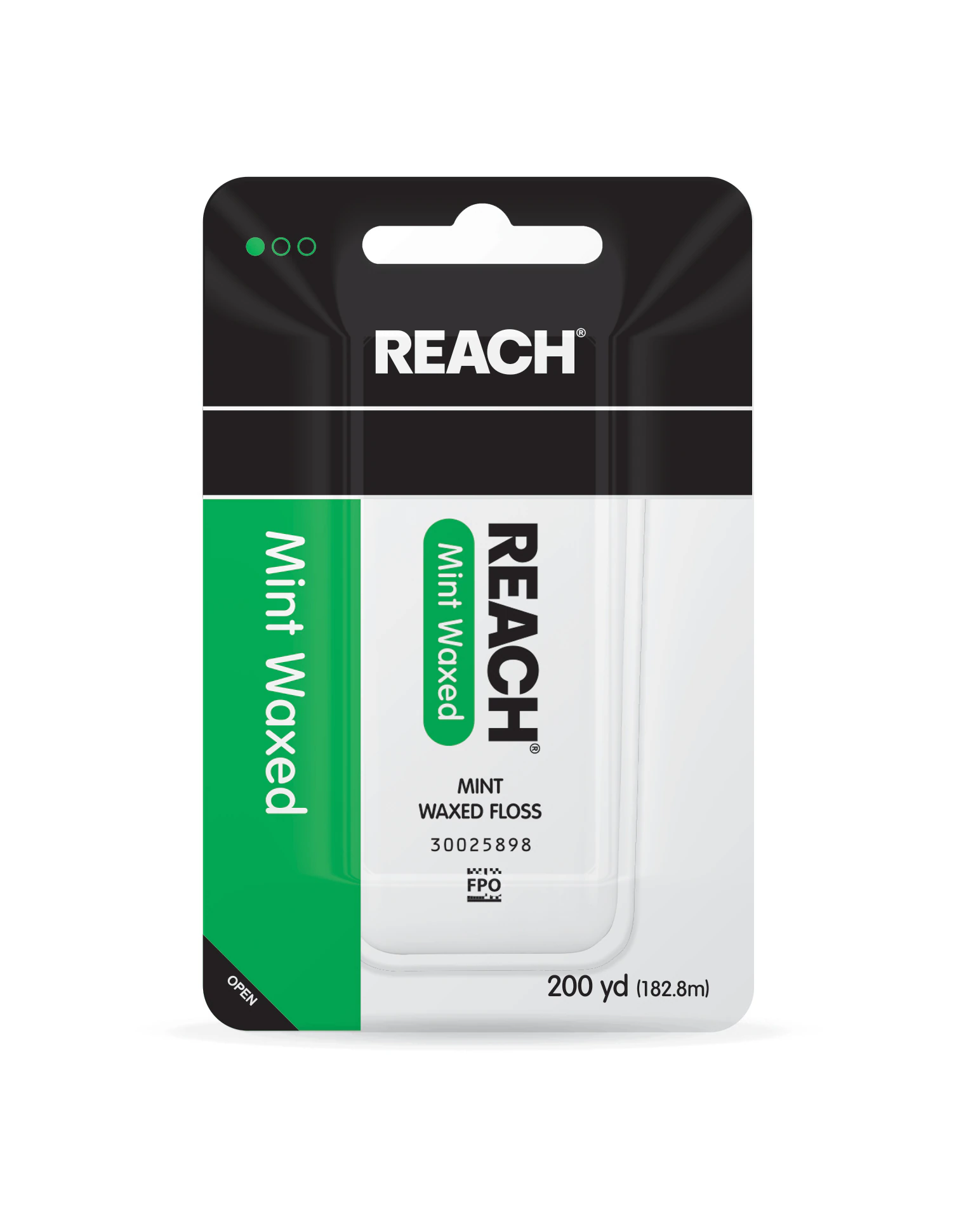 Reach Waxed Dental Floss Refill, Mint, 200 yd Spool, No Dispenser, 211896400