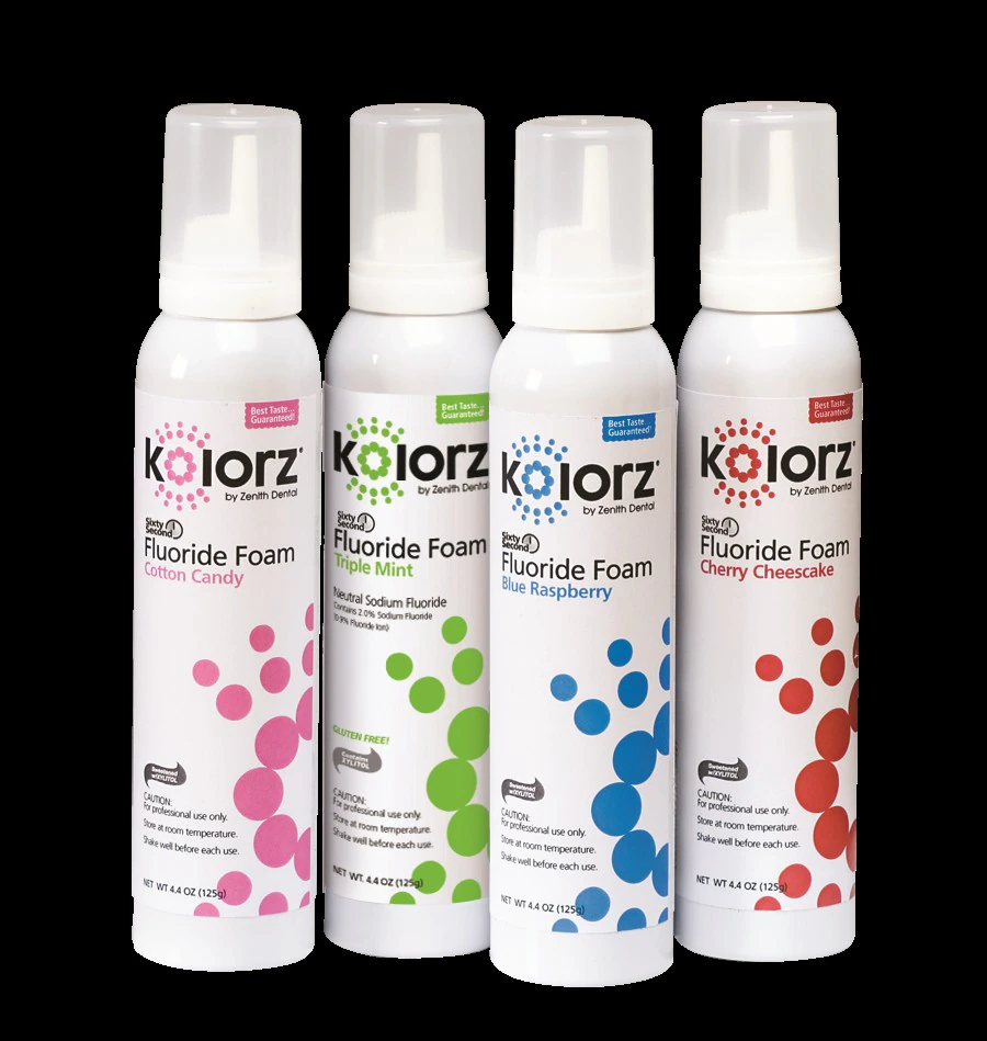 Kolorz Sixty-Second Fluoride Foam, Cotton Candy, 1.23% APF, 4.4 oz Can, 766203