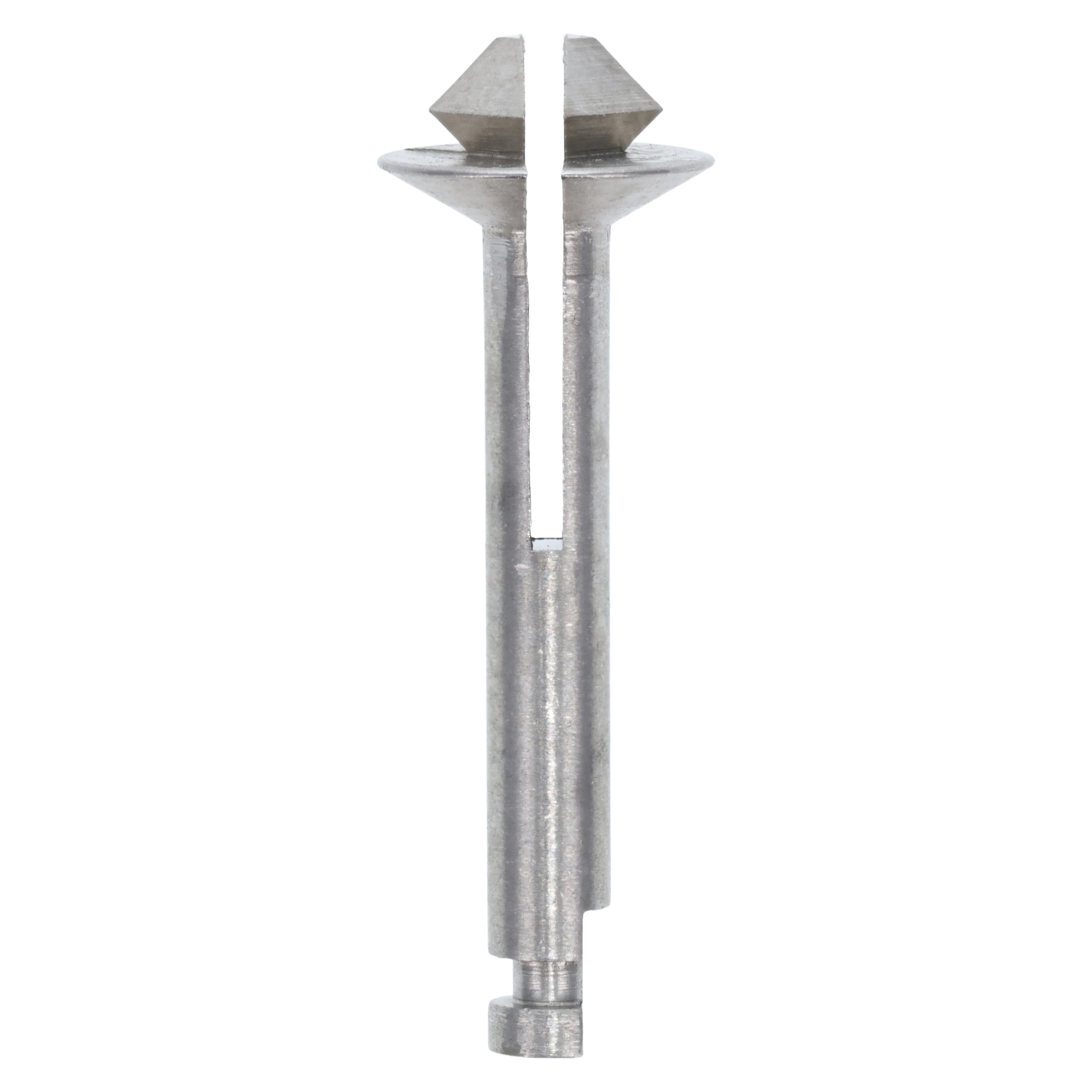 E.C. Moore #3RA Snap-On Right Angle Extra Short Mandrel, Stainless Steel, Brass Center