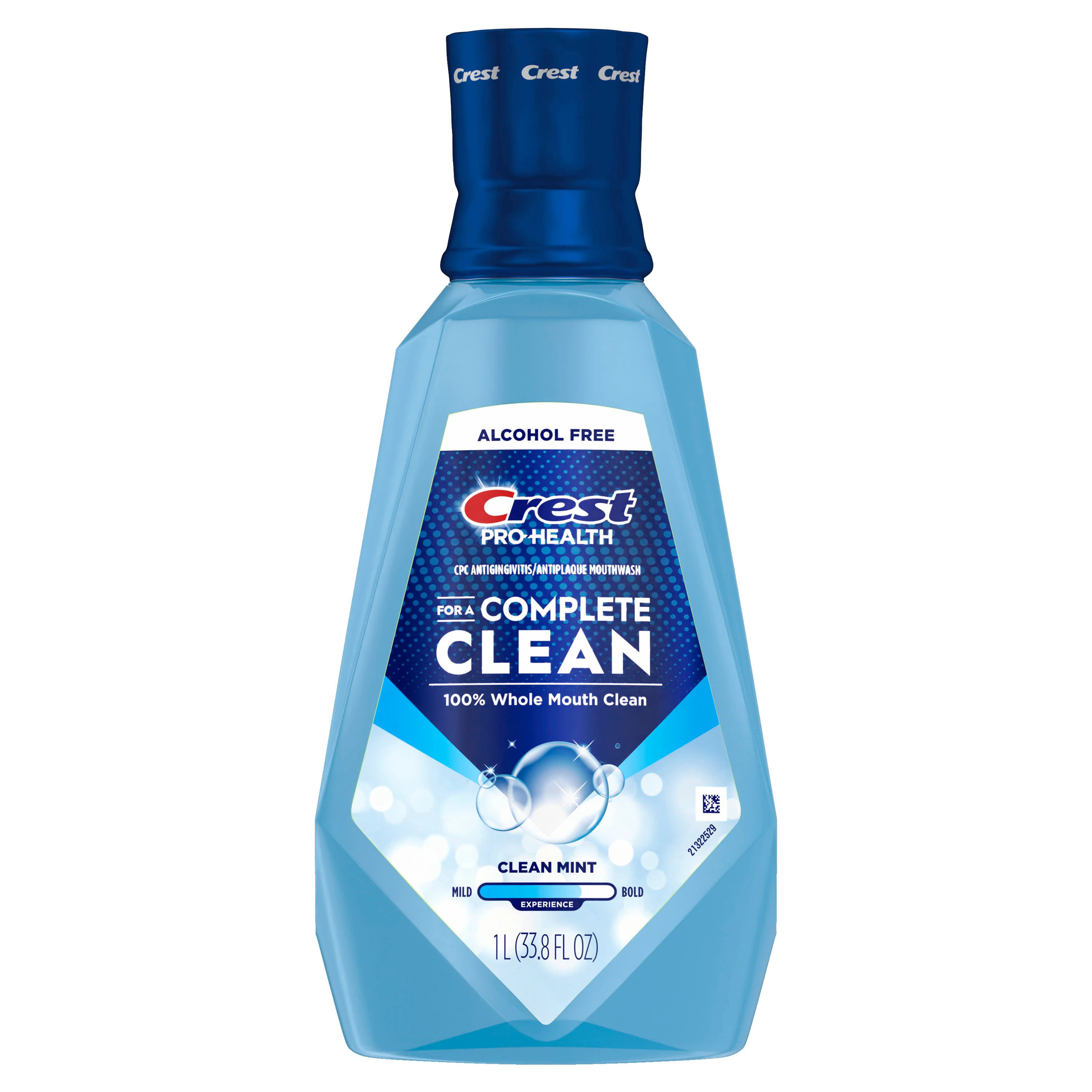 Crest Pro-Health Multi-Protection Mouthwash, Clean Mint, Alcohol Free, 1 L Bottle, 6/Case, 80325110