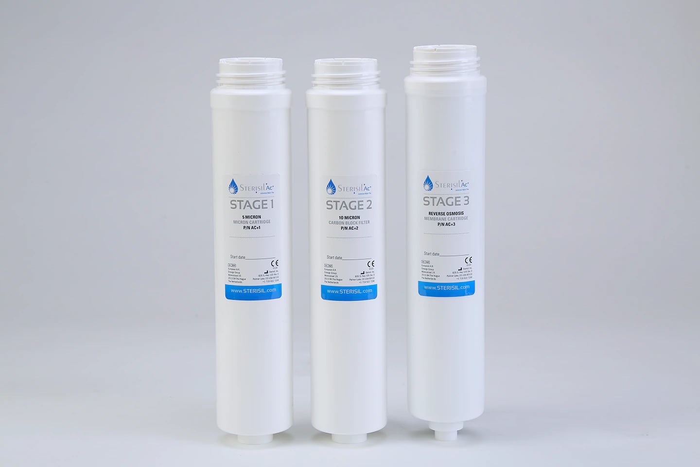 Sterisil AC+ Annual Cartridge Replacement Kit, Stages 1, 2 & 3 + Class B UV Bulb, AC+AK