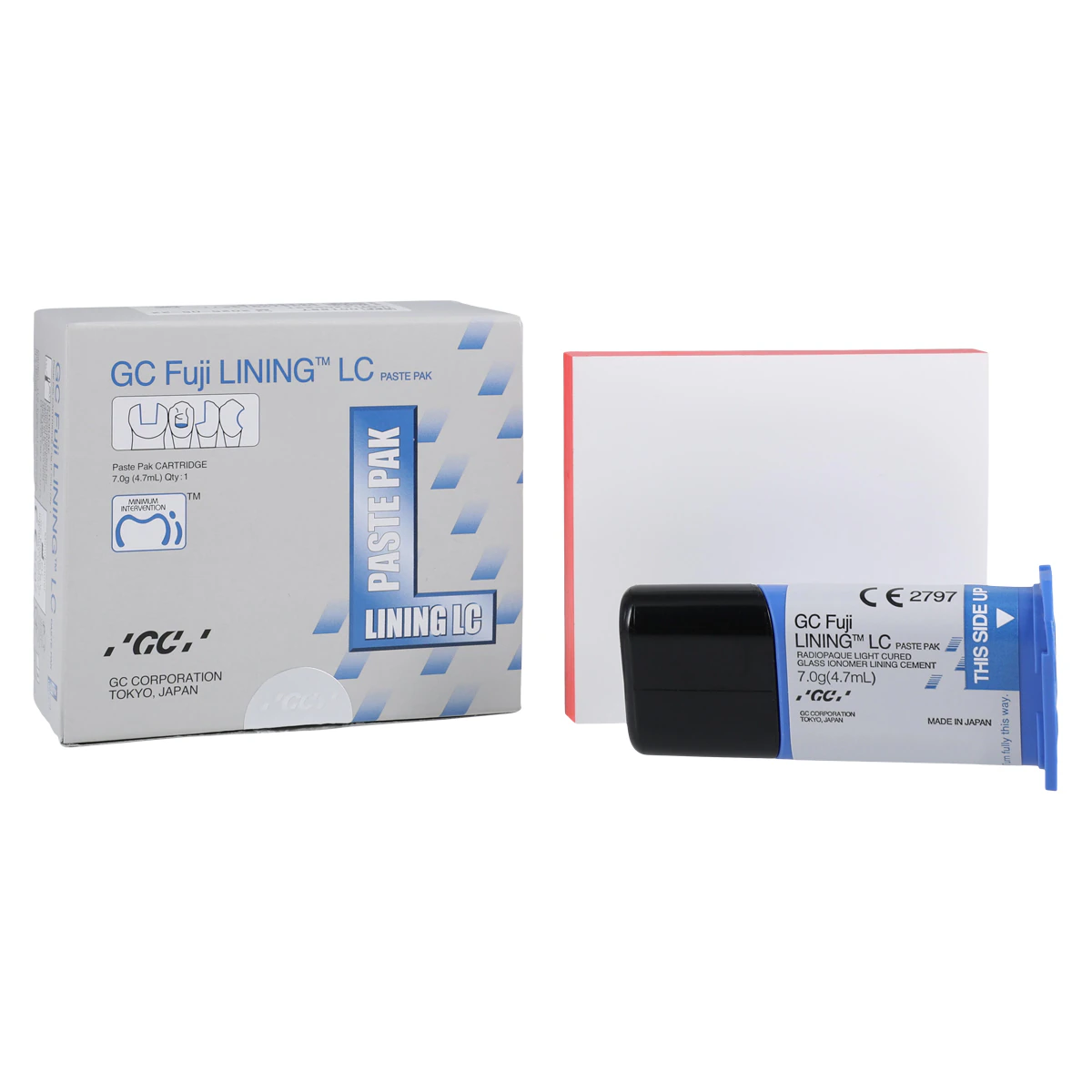 GC Fuji LINING LC Paste Pak Refill, Light-Cured Glass Ionomer Lining Cement, 7 g (4.7 mL) Cartridge, Dentin B3, 001887