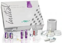 GC Initial IQ One Body Press-over-Metal Set, Feldspar-Based Pressable Ceramic System, Includes Fluo Crystals, Effect & Correction Ingots, Modeling Liquid, Ring Base and 10 Press Plungers