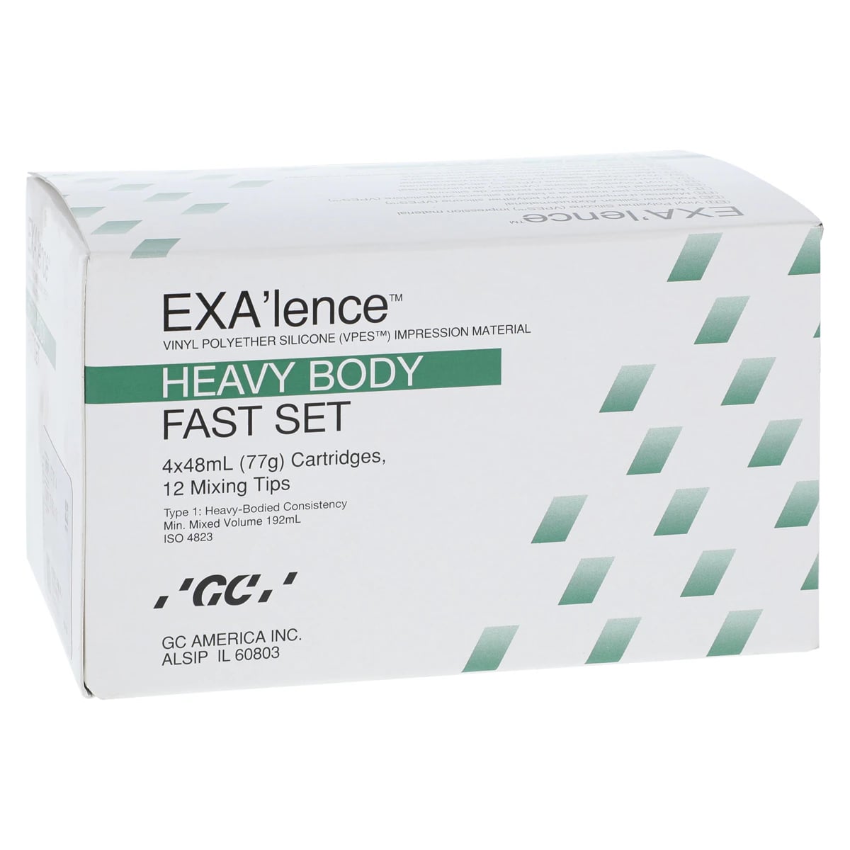 EXA'lence VPES Impression Material, Heavy Body, Fast Set, 48 ml Cartridge Refill with Tips, 4/Pk, 137014