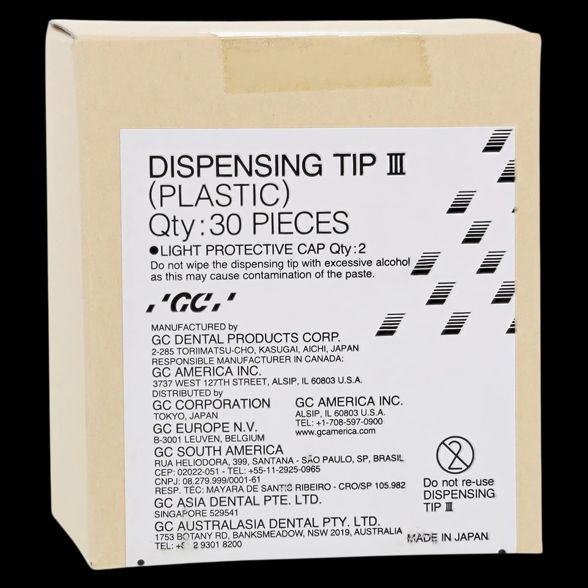 G-ænial Dispensing Tips III, Plastic, Pre-Bent, Black, 23 Gauge, Refill, 30/Pk, 004634