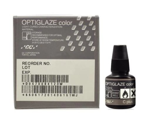 GC America OptiGlaze Color C Plus Light-Cured Nano-Filled Characterization Coating, 2.6 mL Bottle, #8411