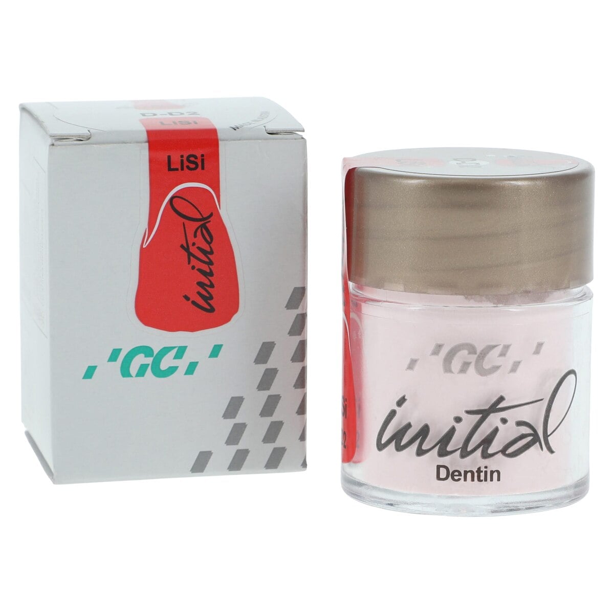 GC Initial LiSi Dentin Veneering Ceramic, D-D2 Shade, 20 g