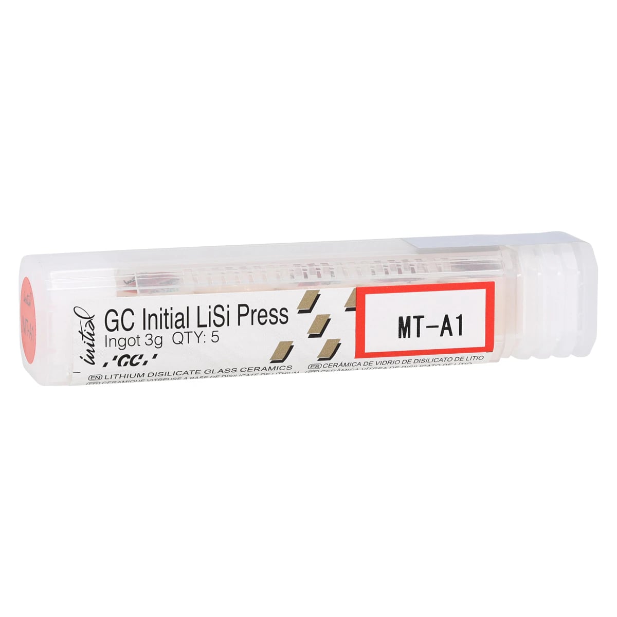 GC Initial LiSi Press Lithium Disilicate Ingot, Shade MT-A1, 3g, 5/Pk