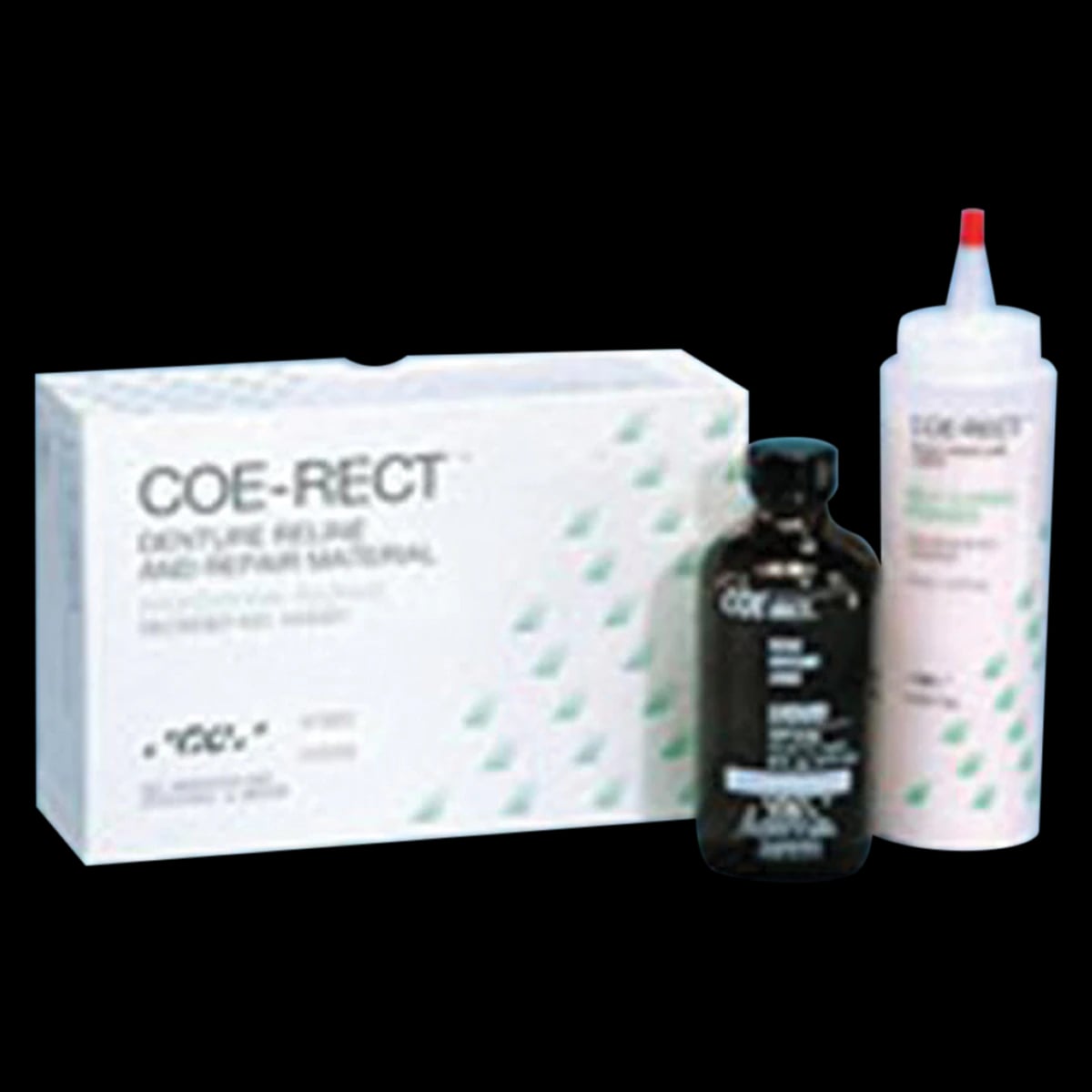 Coe-Rect Self-Curing Rigid Denture Reline & Repair Material, Professional Pack, 6 oz Powder, 6 oz Liquid, 14 mL Repair Liquid, 343001