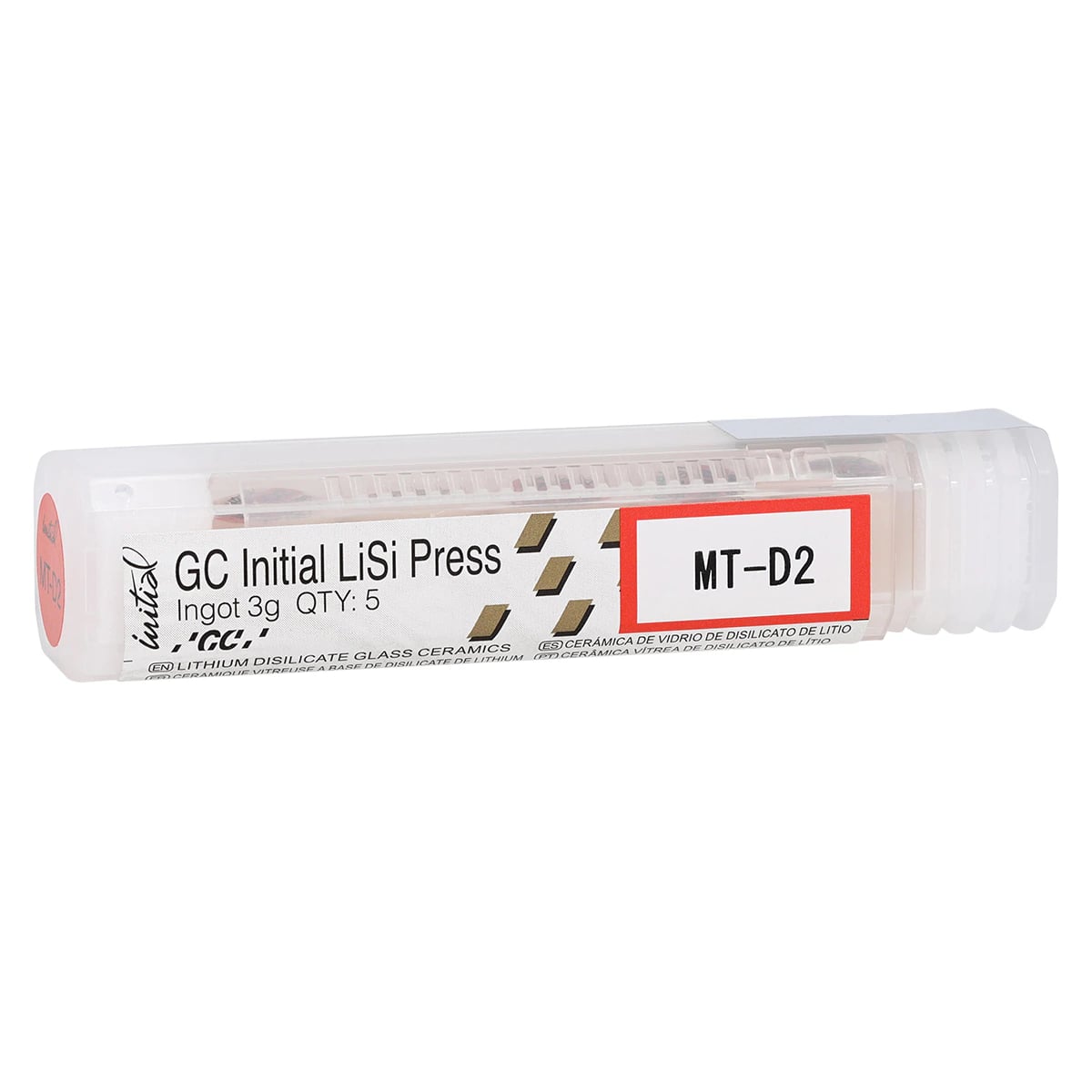 GC Initial LiSi Press Lithium Disilicate Ingot, Shade MT-D2, 3g, 5/Pk