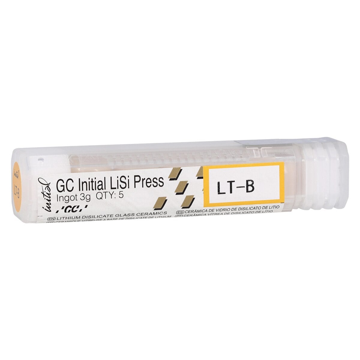 GC Initial LiSi Press Lithium Disilicate Ingot, Shade LT-B, 3g, 5/Pk
