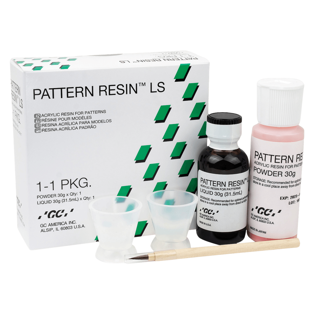 GC America Pattern Resin LS Mini Powder Refill, Self-Cure Acrylic Die Resin, 30 g