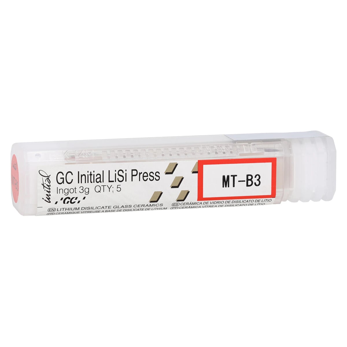 GC Initial LiSi Press Lithium Disilicate Ingot, Shade MT-B3, 3g, 5/Pk