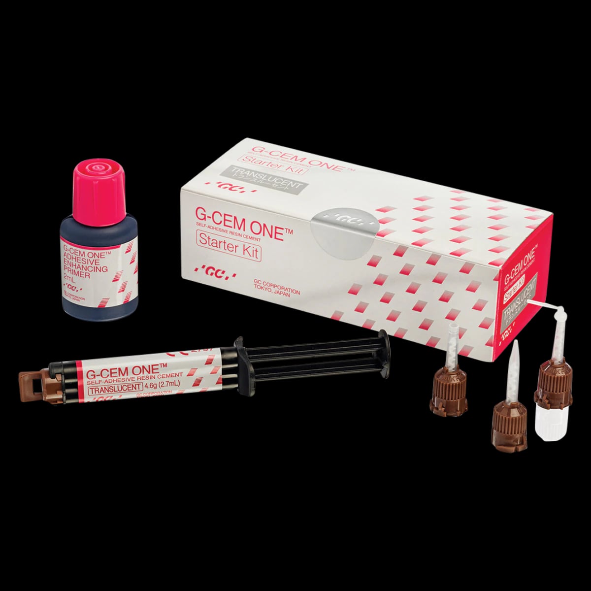 G-CEM One Universal Self-Adhesive Resin Cement Starter Kit, Translucent, 4.6g Syringe, 013671