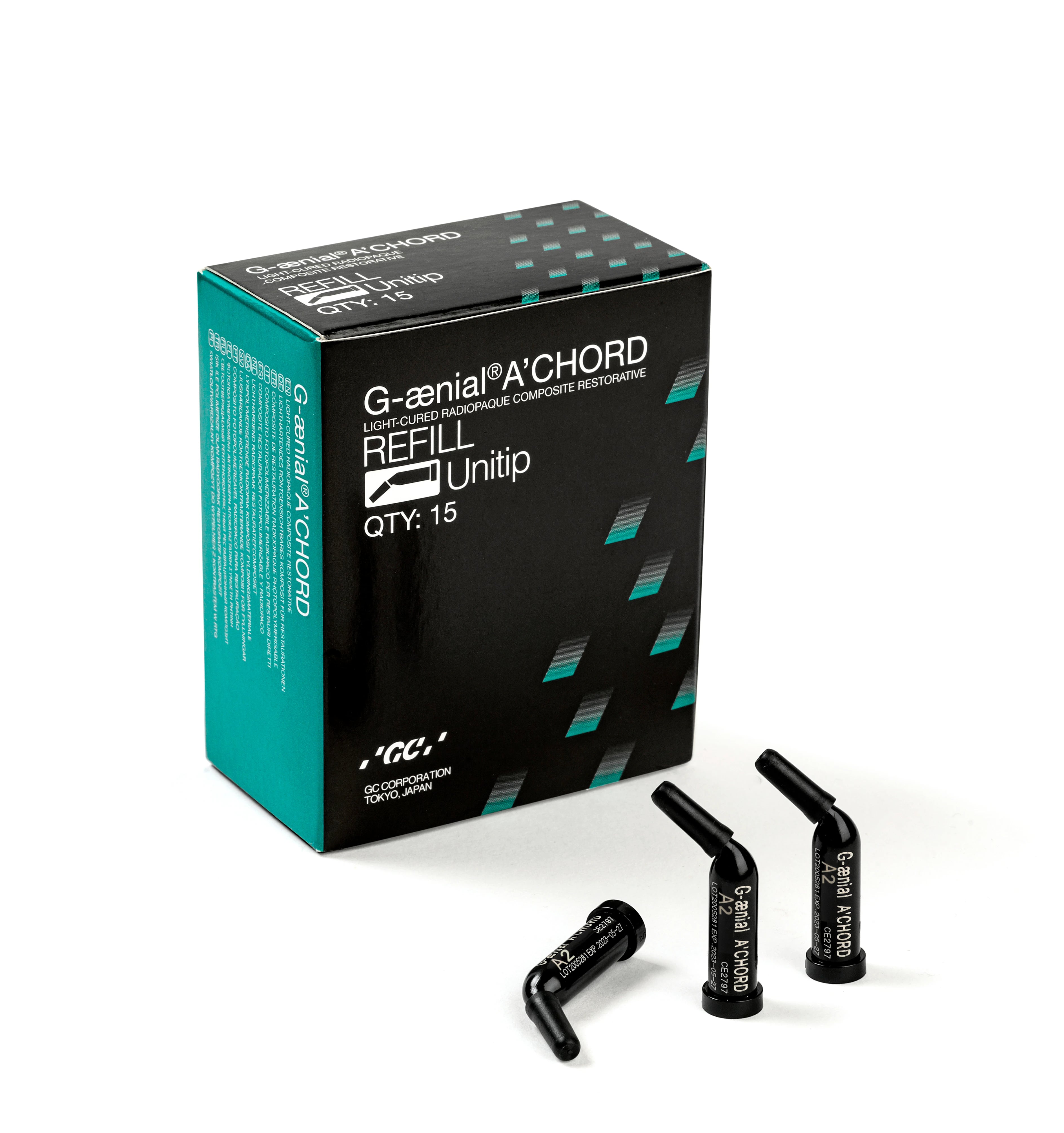 G-aenial A'CHORD Universal Composite Unitip, Shade A5, 0.16 mL (0.3 g), 15/Pkg, 952249