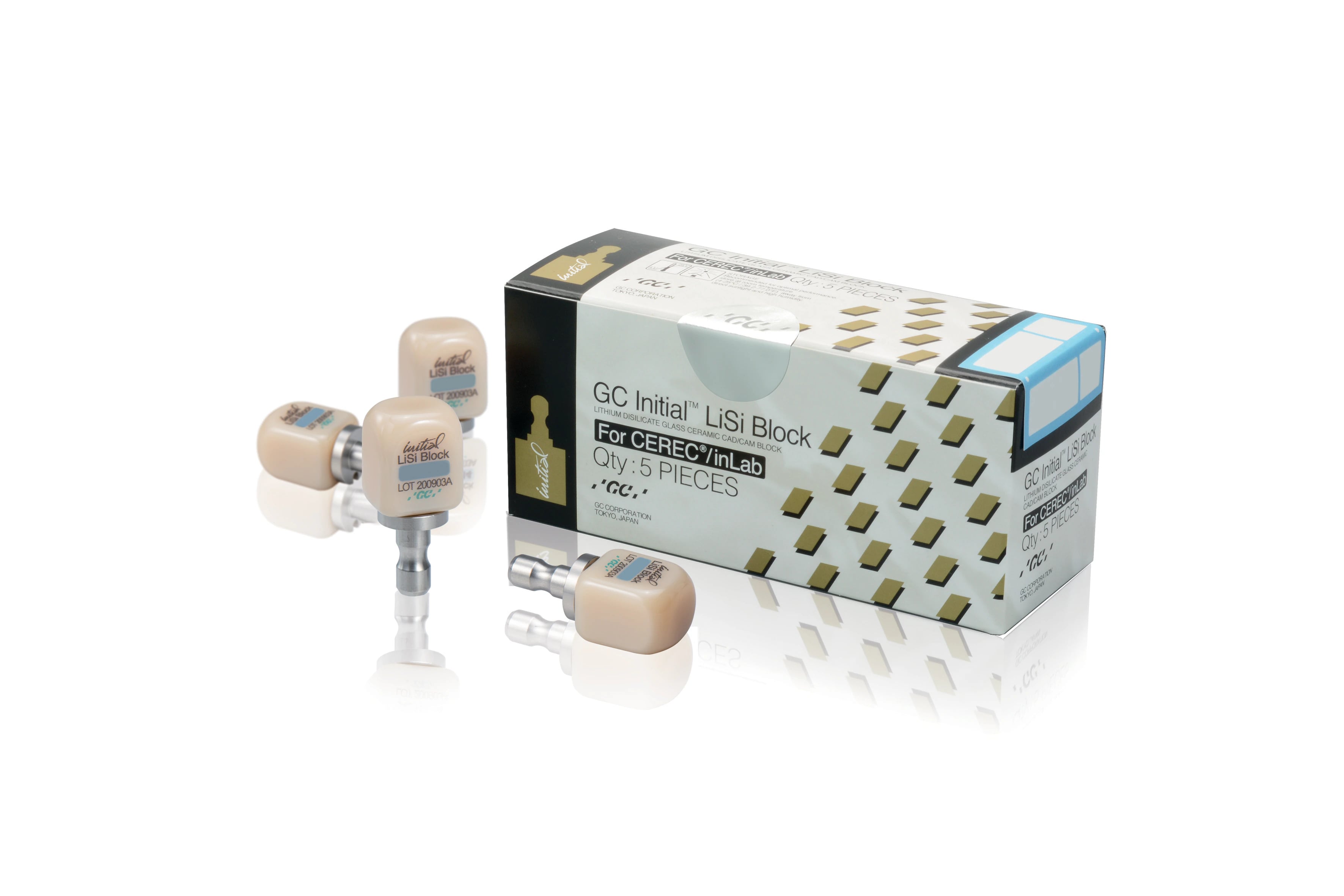 GC Initial LiSi Block 14 CEREC A3.5 High Translucency, 5/Box