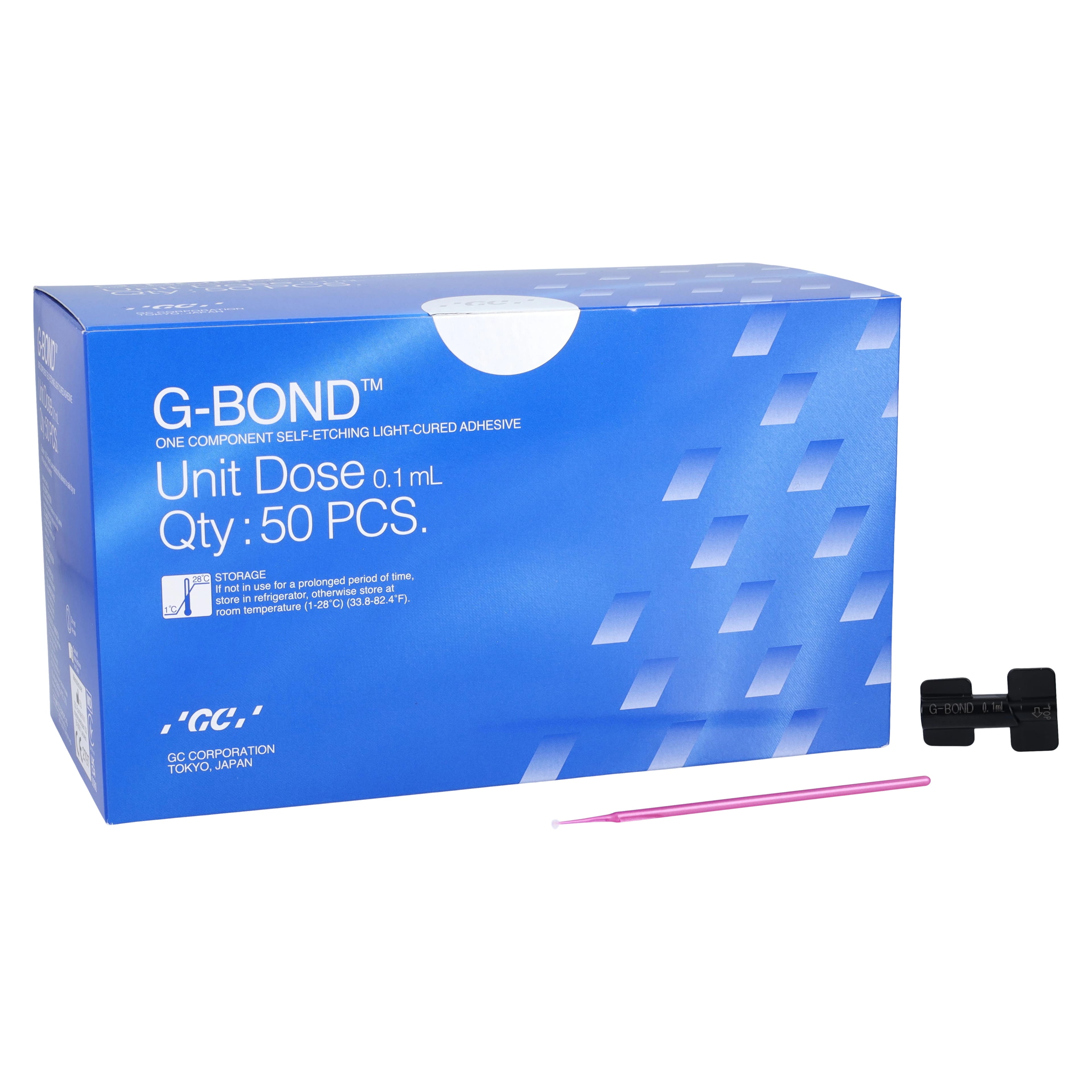 GC G-BOND Single Component 7th Generation Self-Etch Adhesive Unit Dose Kit, 50 Unit Doses (0.1 mL each) with 50 Micro-Tips, 002302