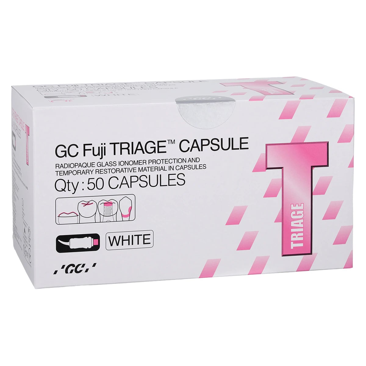GC Fuji TRIAGE Glass Ionomer Sealant & Surface Protectant Capsules, White, 0.13 ml, 50/Pack, 002269