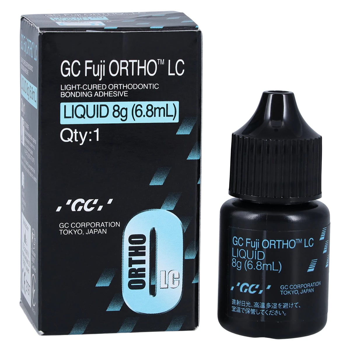 GC Fuji ORTHO LC Light-Cure Resin-Reinforced Glass Ionomer Orthodontic Cement, Liquid Refill, 6.8 mL / 8 g Bottle, 000030