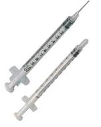 Exel Tuberculin Syringe with Needle, Luer Slip, 1cc, 27G x 1/2", Sterile, 100/Box
