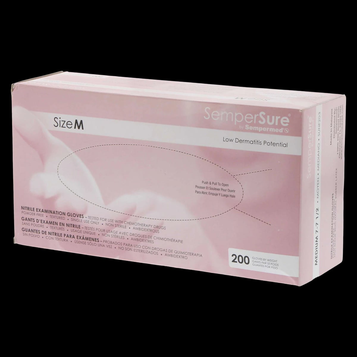 SemperSure™ Nitrile Exam Gloves, Powder-Free, Non-Sterile, Medium, Violet, 200/Box
