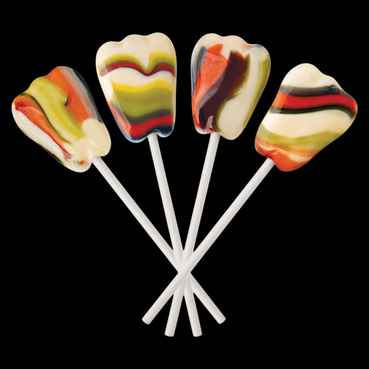 Dr. John's Healthy Sweets Xylitol Tooth Shaped Lollipops, Berry Swirl, Sugar Free, 150/Pack, DJC03