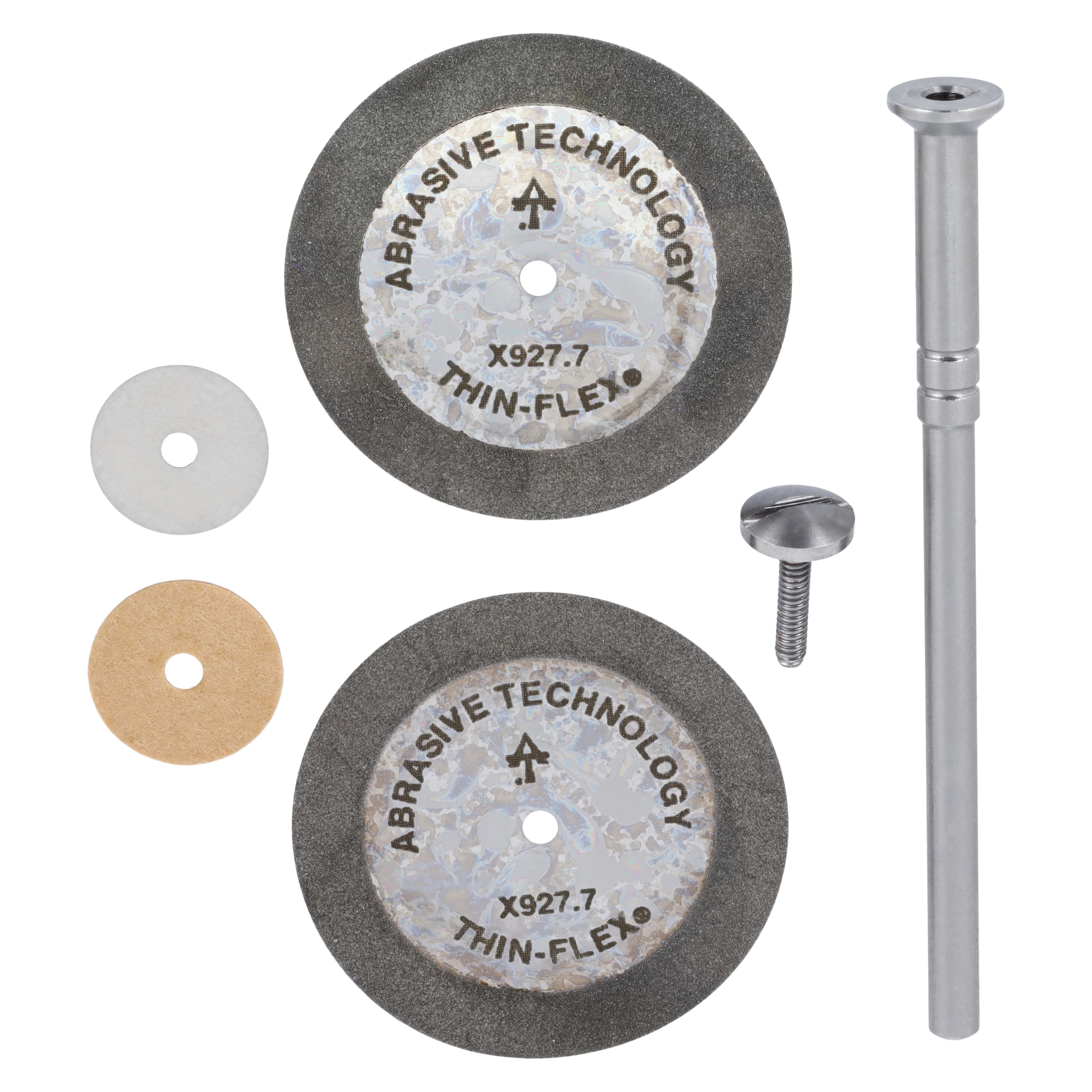 Two Striper Thin-Flex Diamond Discs, Double-Sided with Mandrel, 927-7, 0.15 mm, 45 Micron, 7/8" Diameter, 2/Pk, 2012654